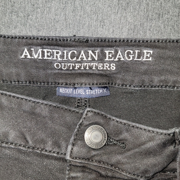 American Eagle Hi-Rise Mini Jean Skirt - Size 16 - Black - Picture 2 of 7
